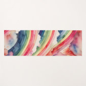 虹の水色 ヨガマット (正面(横))