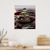 虹の池の水滴を間近に ポスター (キッチン)