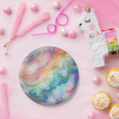 虹の泡の紙皿とパーティプレート ペーパープレート (パーティー)