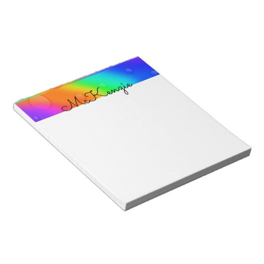 「虹の泡」 ノートパッド (アングル)