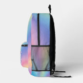 虹の波のグラデーションカラフルここに プリントバックパック (右)
