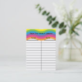 虹の波の本のリターンカード 名刺 (スタンド正面)