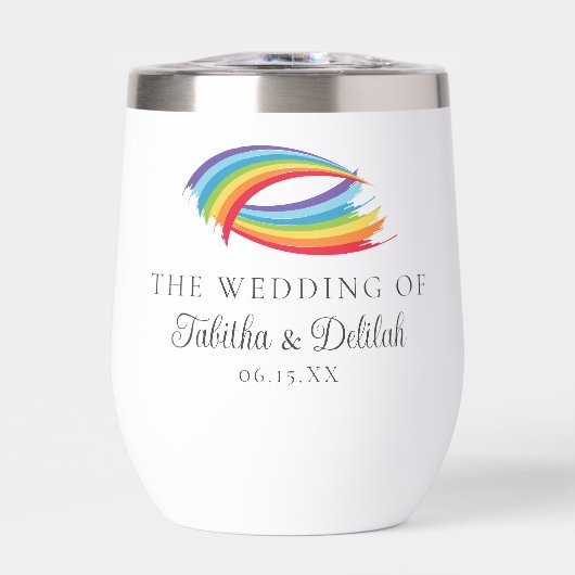 虹の波の美しいカスタムウェディング (正面)