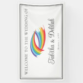 虹の波の美しカスタムいLGBT結婚の 横断幕 (縦)