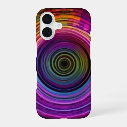 虹の波紋 iPhone 16ケース (裏面)