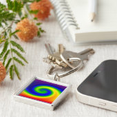 虹の波 キーホルダー (側面)