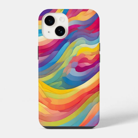 虹の波 iPhoneケース (裏面)