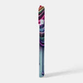 虹の波 iPhone 15ケース (左側面)