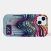虹の波 iPhone 15ケース (裏面横)