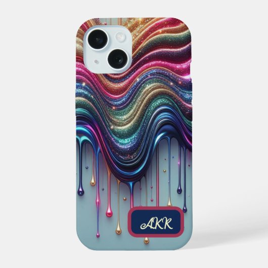 虹の波 iPhone 15ケース (裏面)