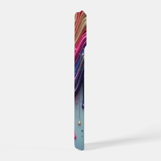 虹の波 iPhone 15ケース (右側面)