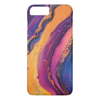 虹の流体注ぐ紫とオレンジカラフル iPhone 8 PLUS/7 PLUSケース