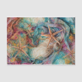 虹の海の星，色鮮やかなヒトデ 薄葉紙