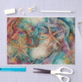 虹の海の星,色鮮やかなヒトデ 薄葉紙 (クラフト)