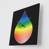 虹の涙 スクエア壁時計 (傾斜)