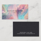 虹の液体背景 名刺 (正面/裏面)