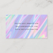 虹の液体背景 | QRコード 名刺 (裏面)