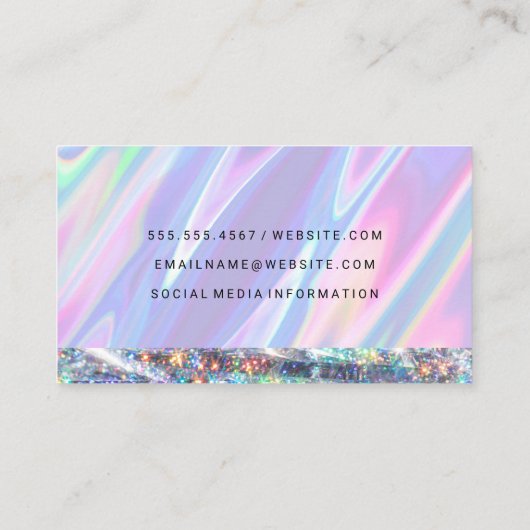 虹の液体 | グリッターシャイン | QRコード 名刺 (裏面)