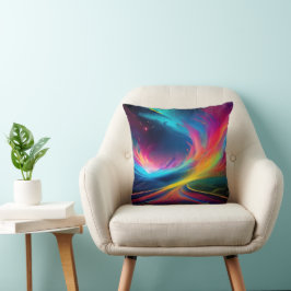 虹の渦巻きレギンス クッション