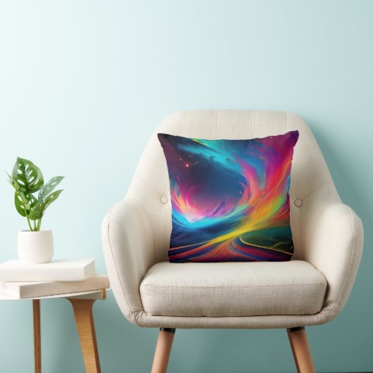 虹の渦巻きレギンス クッション (椅子)