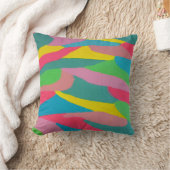 虹の渦巻き抽象芸術 クッション (ブランケット)