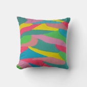虹の渦巻き抽象芸術 クッション (正面)