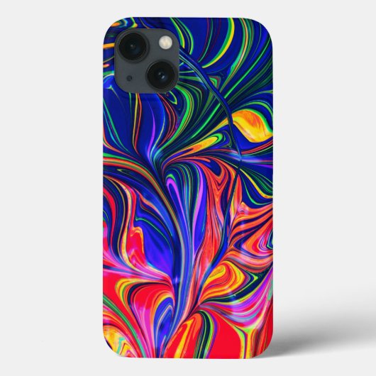 虹の渦巻き状トリップ(幻覚体験)のような光棒 Case-Mate iPhoneケース (裏面)