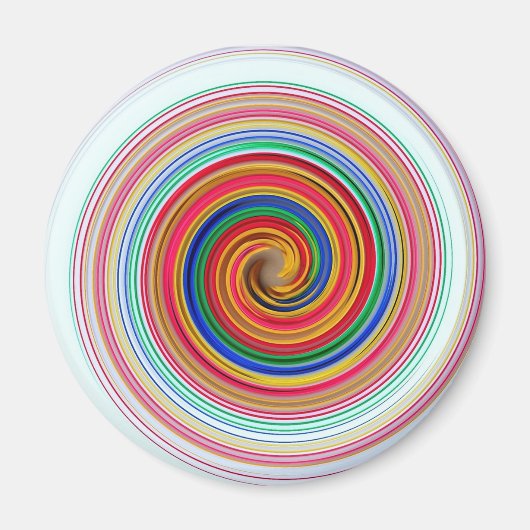 虹の渦巻き マグネット (正面)