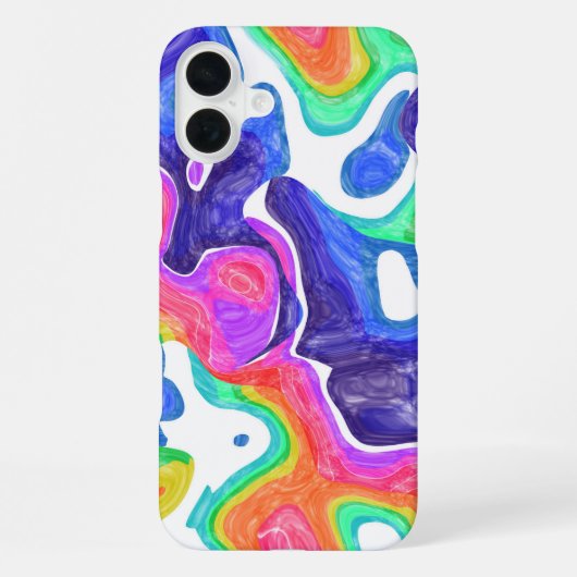 虹の渦巻き iPhoneケース (裏面)