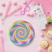 虹の渦巻 ペーパープレート (パーティー)