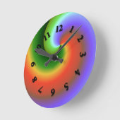 虹の渦巻 ラウンド壁時計 (傾斜)