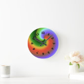 虹の渦巻 ラウンド壁時計 (ホーム)