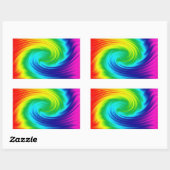 虹の渦 長方形シール (シート)