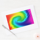 虹の渦 長方形シール (封筒)