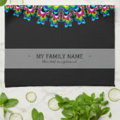 虹の滝 – フラクタルアート キッチンタオル (折り畳み)