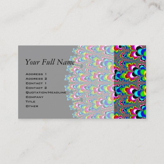 虹の滝 – フラクタルアート 名刺 (正面)