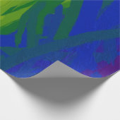 虹の炎のグラデーション ラッピングペーパー (角)