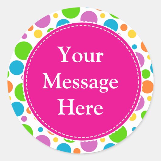 虹の点 ラウンドシール (正面)