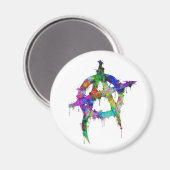 虹の無政府記号 マグネット (正面/裏面)