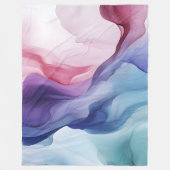 虹の煙の渦巻きパターン フリースブランケット (正面)