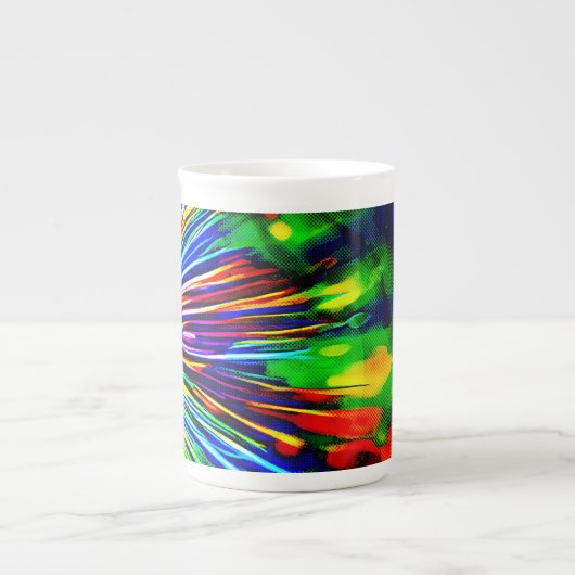 虹の爆発 ボーンチャイナマグカップ (正面)