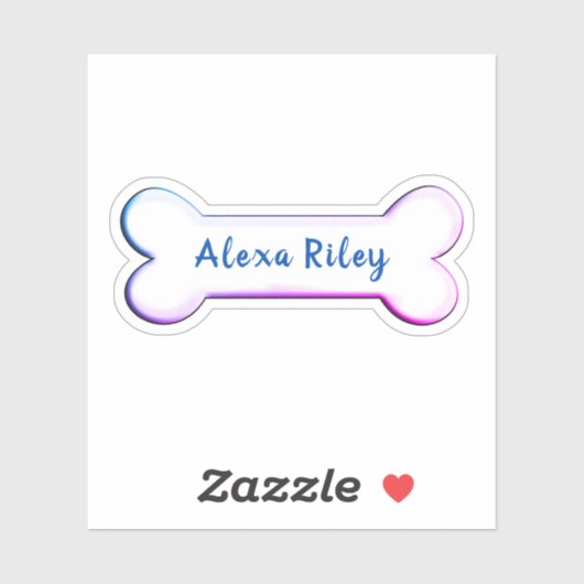 虹の犬の骨の形 シール (シート)