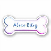 虹の犬の骨の形 シール (正面)