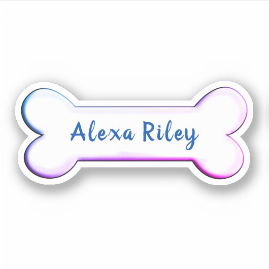 虹の犬の骨の形 シール (正面)