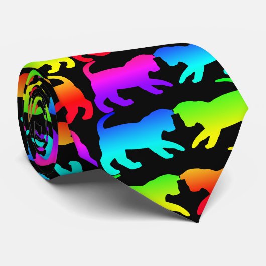 虹の猫ちゃん ネクタイ (ロール)