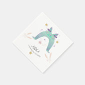 虹の猫の誕生日の子供 スタンダードカクテルナプキン (角)