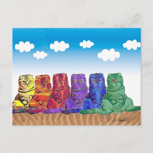 虹の猫を越えて ポストカード (正面)