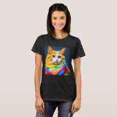 虹の猫 Tシャツ (正面フル)