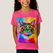 虹の猫 Tシャツ (正面)