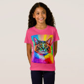 虹の猫 Tシャツ (正面フル)